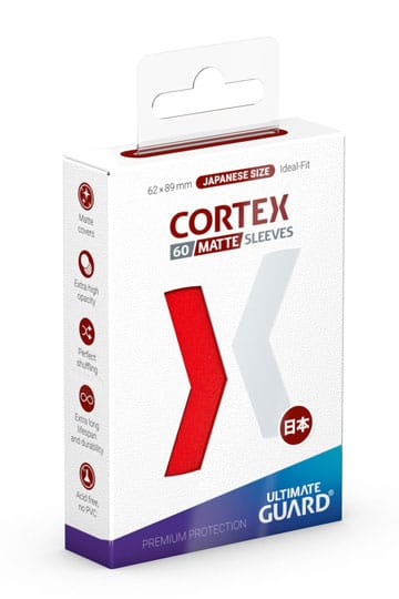 Ultimate Guard Cortex Sleeves Matte Japanese Size (60) - Red