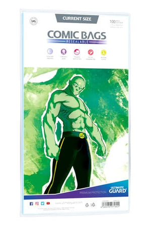 Ultimate Guard Comic Bags Polalable (100) - Nåværende størrelse