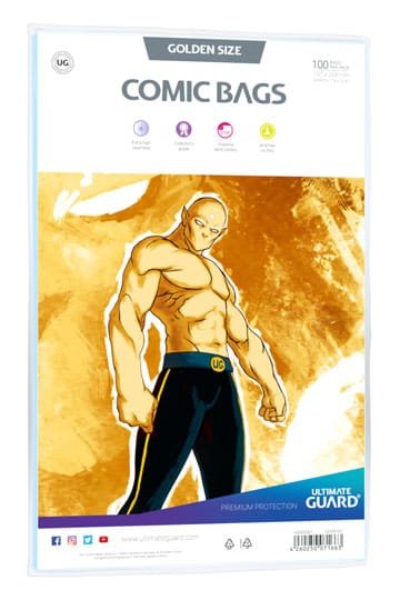 Ultimate Guard Comic Bags Standard (100) - Gylden størrelse