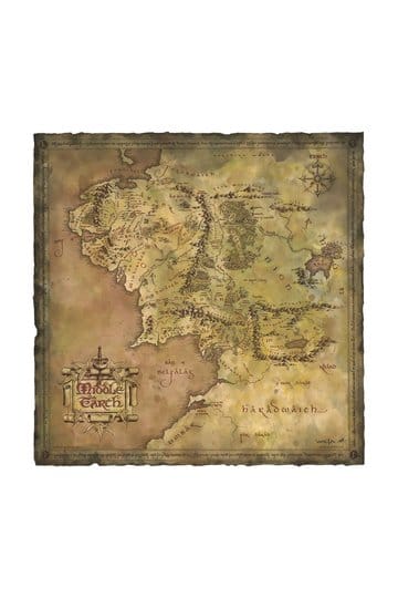 El Señor de los Anillos Lámina en pergamino Mapa de la Tierra Media 59 x 30 cm