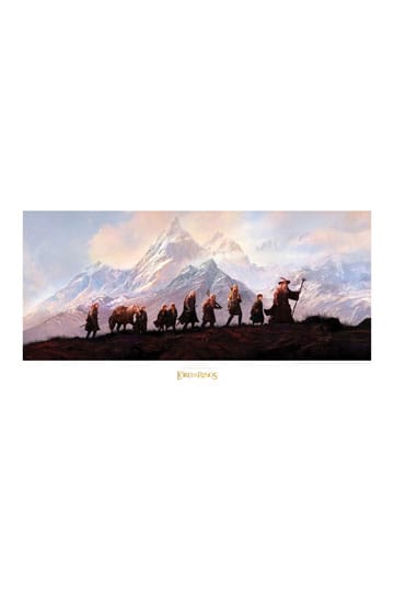 Stampa artistica Il Signore degli Anelli La Compagnia dell'Anello: 20° anniversario 59 x 30 cm