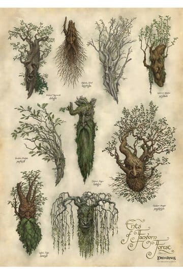 Sagan om ringen Konsttryck Ent's of Fangorn Forest 59 x 30 cm