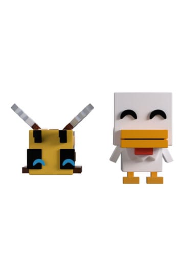 Minecraft Vinil Figürler Arı ve Tavuk Monitörü Buddiez