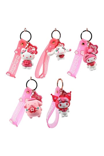 Sanrio Sakura Series Keychains with Hand Strap Hello Kitty and Friends Display (12)