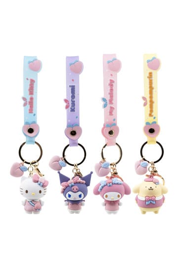 Sanrio Peach Series Keychain with Hand Strap Hello Kitty and Friends Display (12)