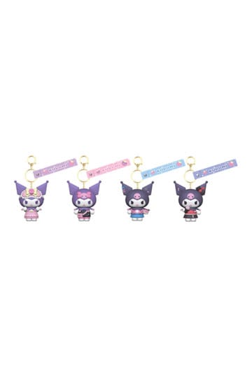 Sanrio Kuromi Cute Outfit Series nøglering med håndrem Kuromi Display (12)