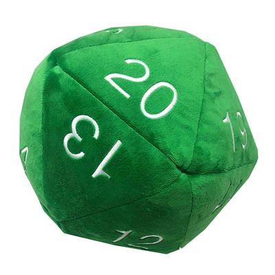 Jumbo d20 plišane kockice zelene boje