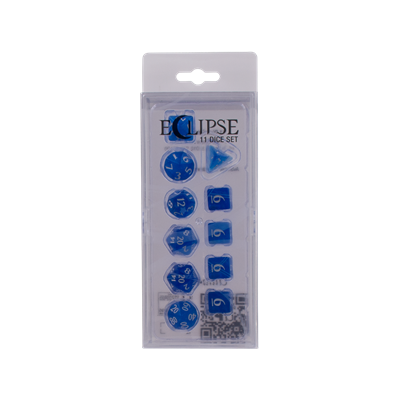 DICE ECLIPSE PACIFIC Blue 11 Dice Set