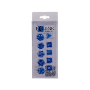 DICE ECLIPSE PACIFIC Blue 11 Dice Set