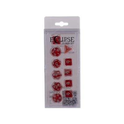 DICE Eclipse Apple Red 11 Dice Set