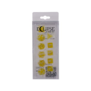 DICE ECLIPSE Lemon Yellow 11 Dice Set
