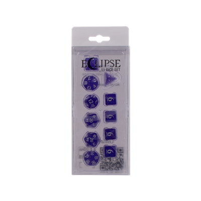 DICE ECLIPSE Royal Purple 11 Dice Set