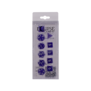 DICE ECLIPSE Royal Purple 11 Dice Set