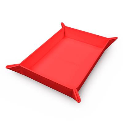 Plateau de dés magnétique rouge pliable