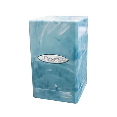 DECKBOX Satin Tower Marble Light Blue / White