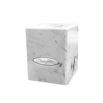 DECKBOX Satin Cube Marble White / Black