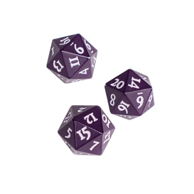 DICE Heavy Metal D20 Vivid Midnight Plum