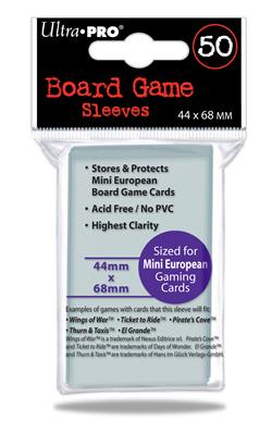 SLEEVES Board Game 44x68mm 50