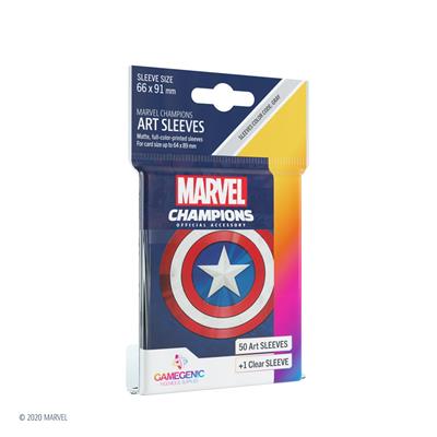 Sleeves Marvel Champions - Captain America (50+1)