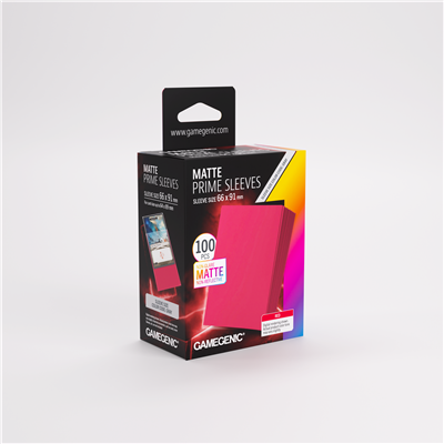 Pack FUNDAS Matte Prime Red 66x91mm (100)