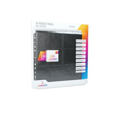 24-Pocket Sideloading Pages Pack Black (10)