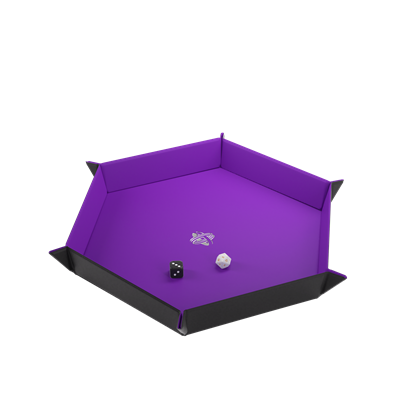 Magnetiska tärningsfack hexagonal svart/lila
