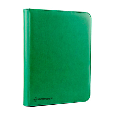 Toploader Binder dragkedja 9-fickan grön