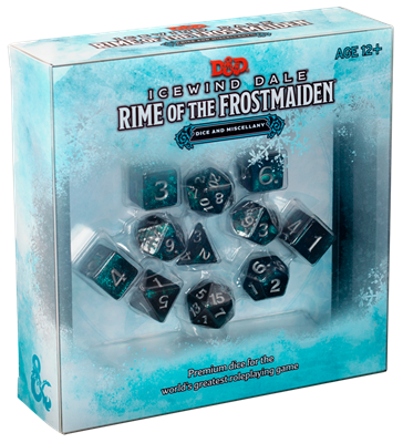 D&D Icewind Dale Rime del set de dados de Frostmaiden