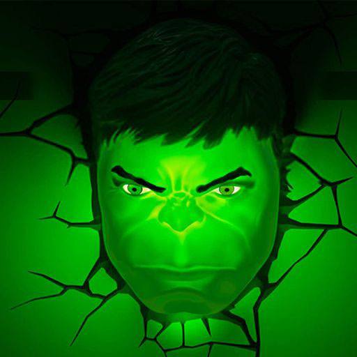 Marvel 3D LED Light Hulk Face 3D