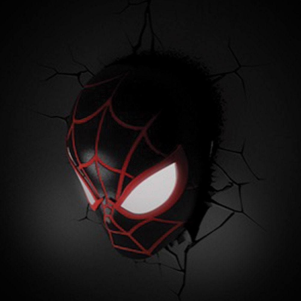 Marvel 3D LED Light Spider-Man Miles Morales Gesicht 3D