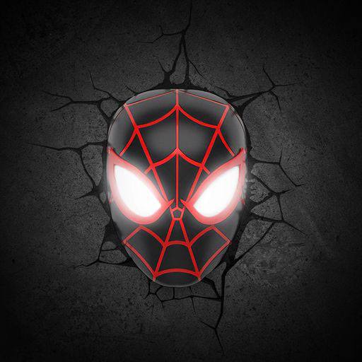 Marvel 3D LED Light Spider-Man Miles Morales Gesicht 3D