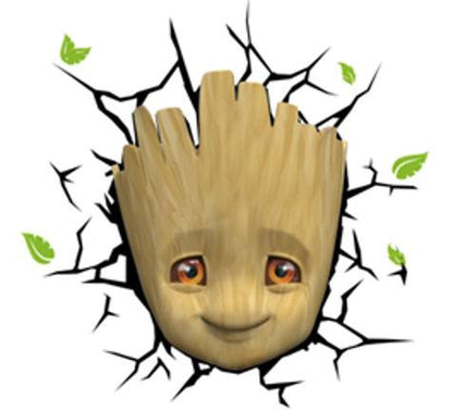 Marvel 3D LED Light Baby Groot Face 3D