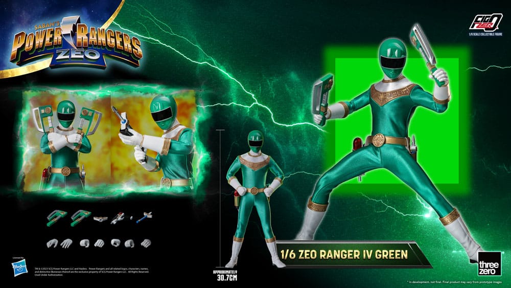 Power Rangers Zeo FigZero Action Figure 1/6 Ranger IV Green 30 cm