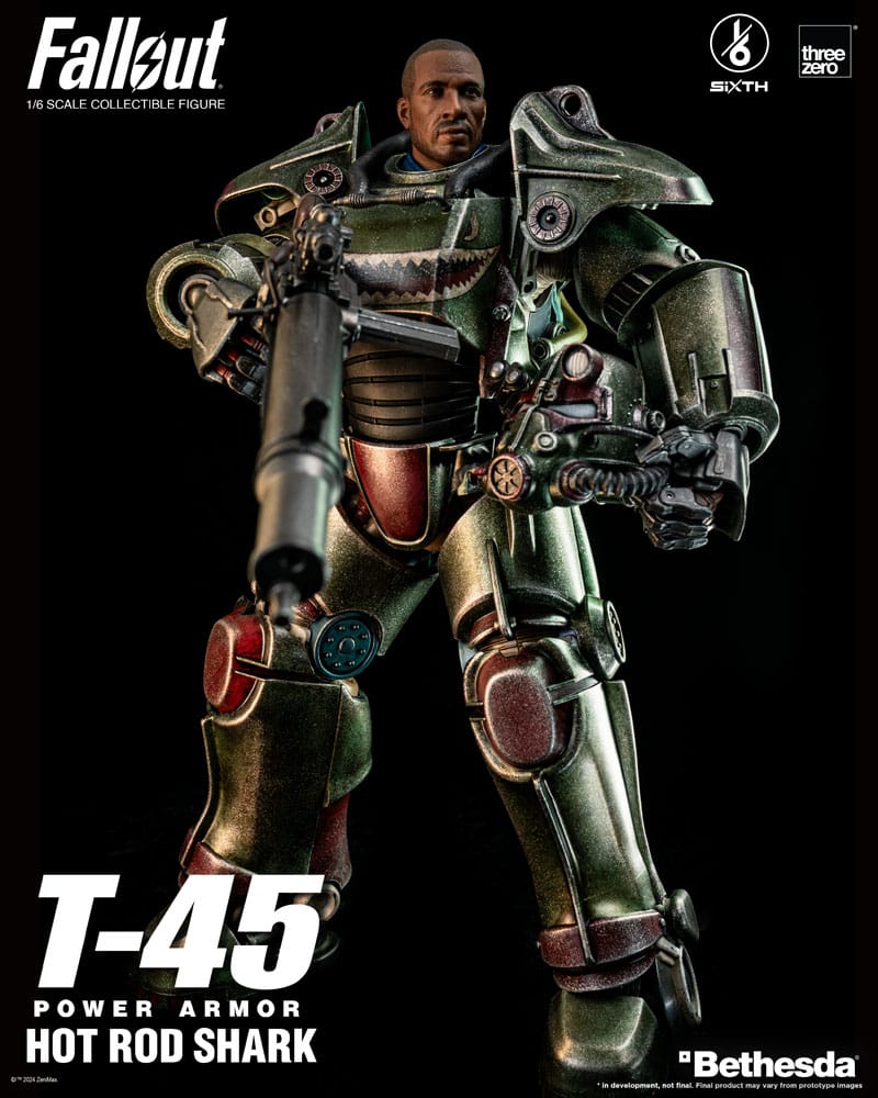 Fallout FigZero Action Figure 1/6 T-45 Hot Rod Shark Power Armor 37 cm