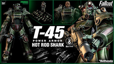 Fallout FigZero Action Figure 1/6 T-45 Hot Rod Shark Power Armor 37 cm