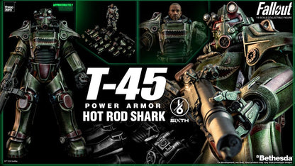 Fallout FigZero Action Figure 1/6 T-45 Hot Rod Shark Power Armor 37 cm