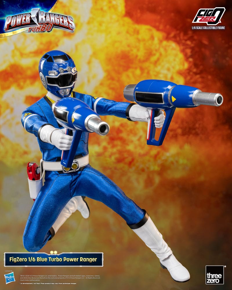 Power Rangers Turbo FigZero Actie Afbeelding 1/6 Blue Turbo Power Ranger 30 cm