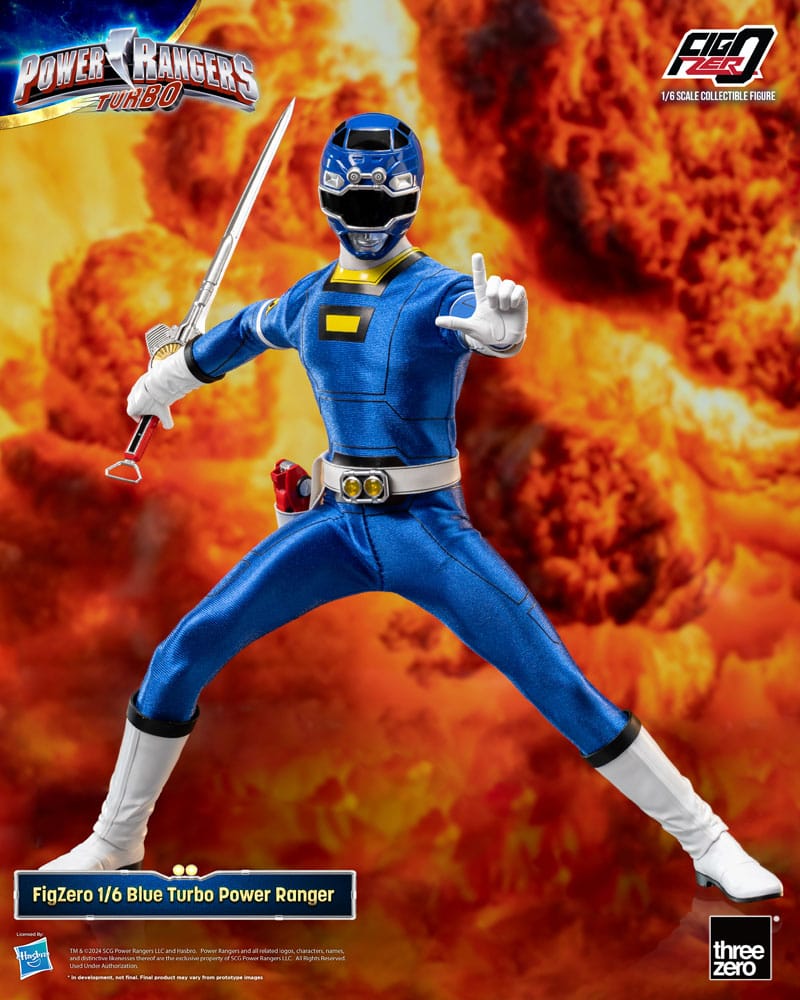 Power Rangers Turbo Figzero Acción Figura 1/6 Turbo Blue Turbo Power Ranger 30 cm