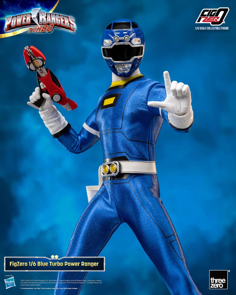 Power Rangers Turbo FigZero Actie Afbeelding 1/6 Blue Turbo Power Ranger 30 cm