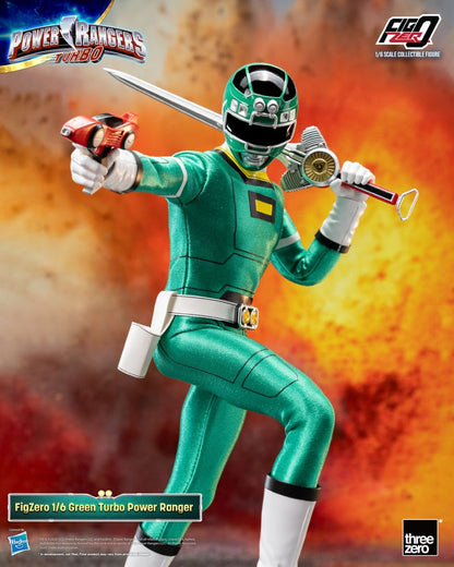Power Rangers Turbo FigZero Actie Afbeelding 1/6 Green Turbo Power Ranger 30 cm