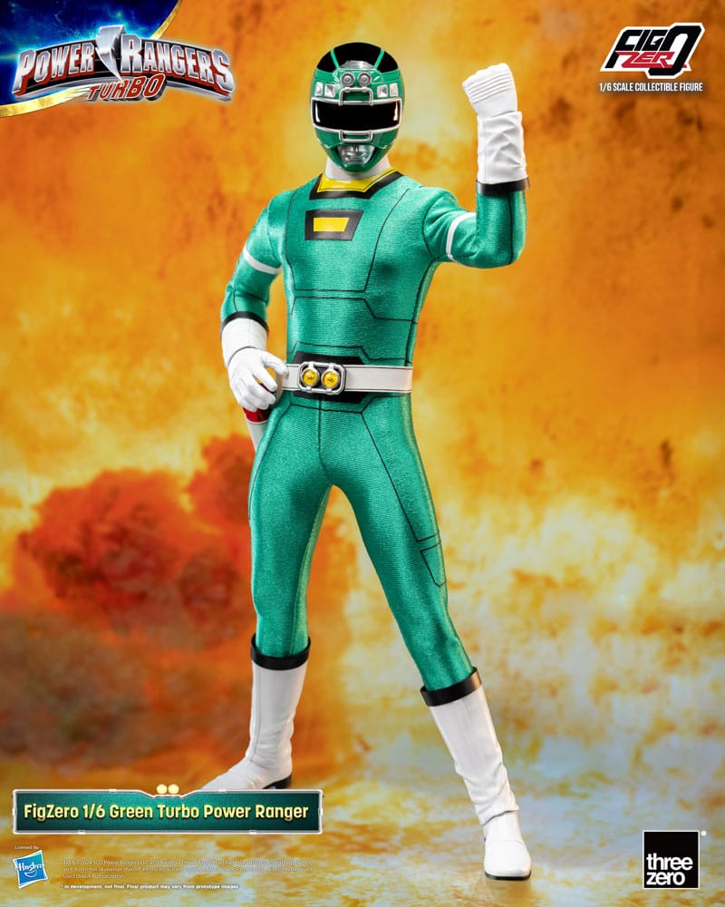 Power Rangers Turbo FigZero Actie Afbeelding 1/6 Green Turbo Power Ranger 30 cm