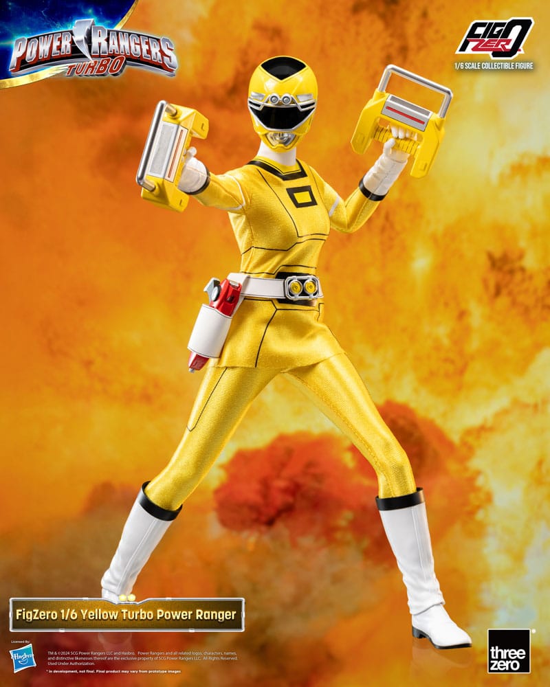 Power Rangers Turbo Figzero Action Bild 1/6 Gul Turbo Power Ranger 30 cm
