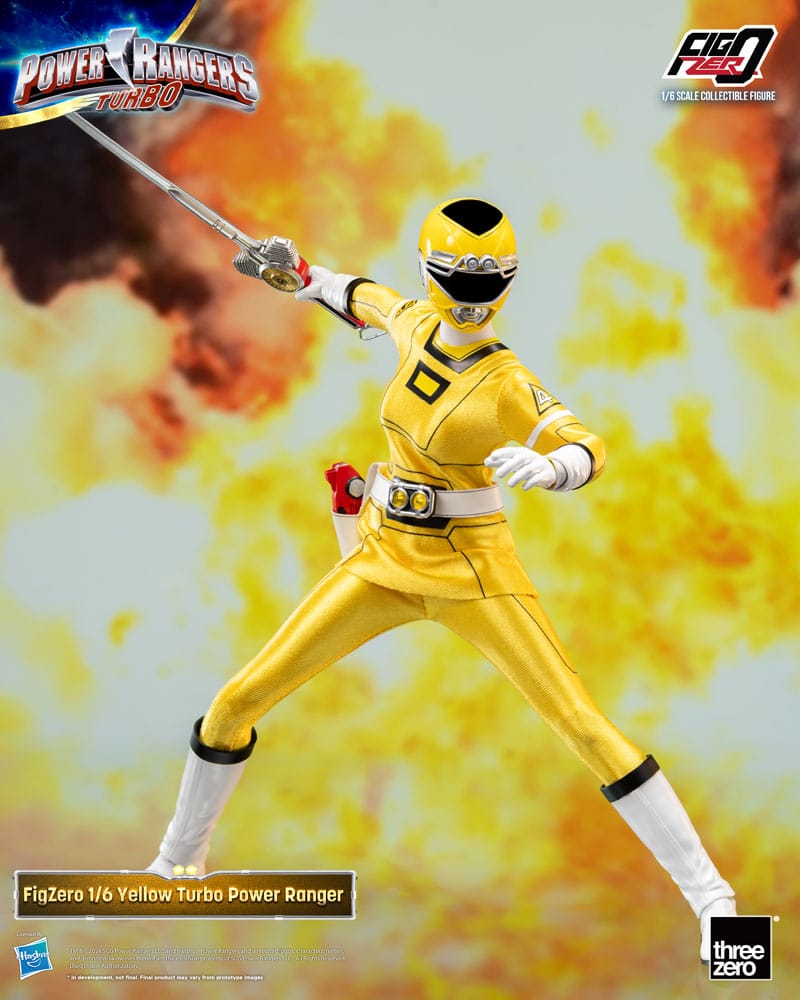 Power Rangers Turbo Figzero Action Bild 1/6 Gul Turbo Power Ranger 30 cm