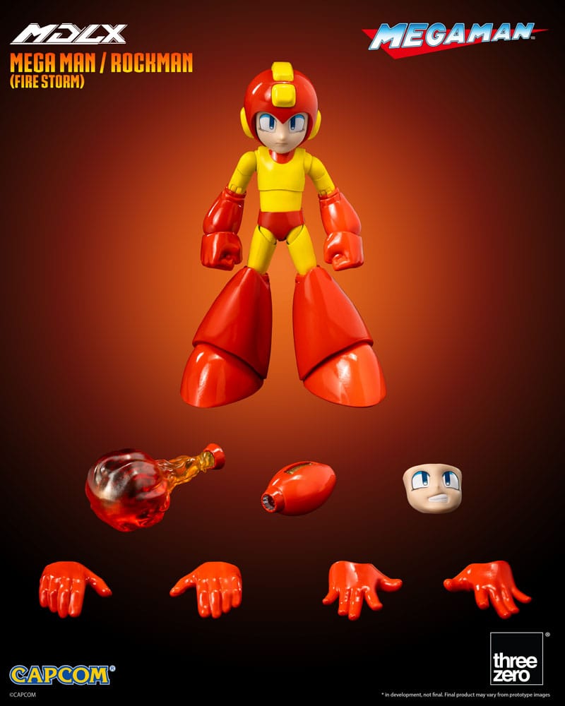 Mega Man MDLX Aksiyon Figürü Mega Man / Rockman (Ateş Fırtınası) 10 cm
