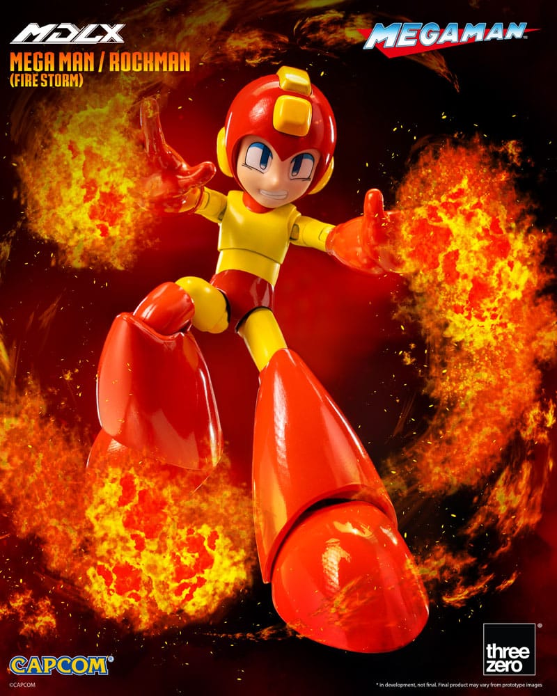 Mega Man MDLX Aksiyon Figürü Mega Man / Rockman (Ateş Fırtınası) 10 cm