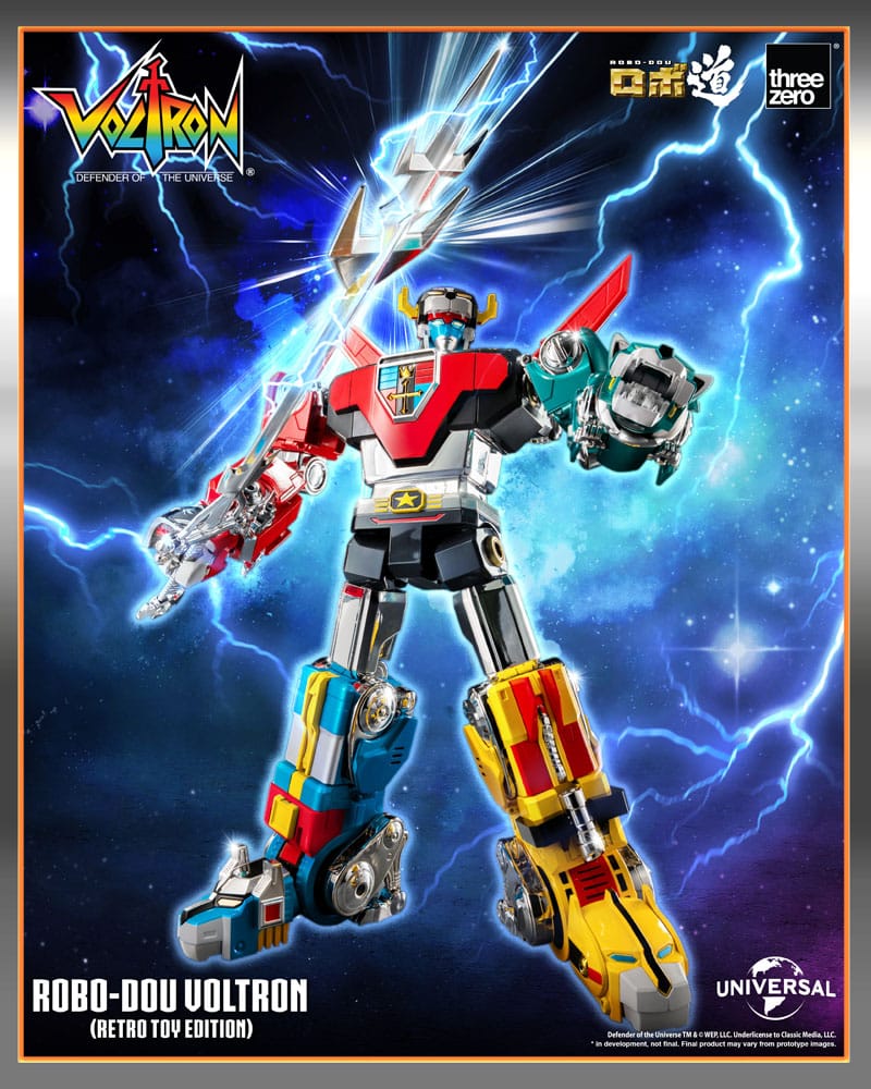 Voltron: Defender of the Universe Robo-Dou akcijska figurica Voltron Retro Toy Edition 27 cm