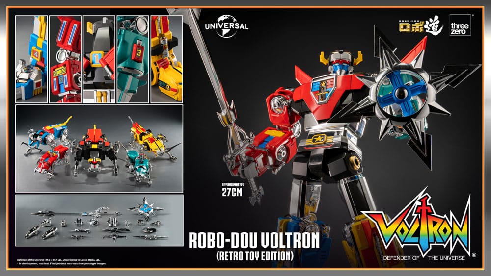 Voltron: Defender of the Universe Robo-Dou akcijska figurica Voltron Retro Toy Edition 27 cm