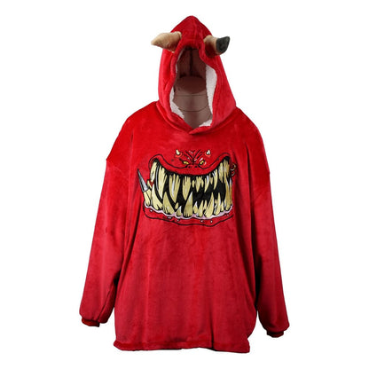 Coperta con cappuccio oversize di Warhammer 40K Squig rossa