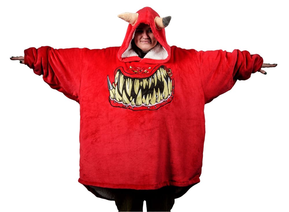Coperta con cappuccio oversize di Warhammer 40K Squig rossa