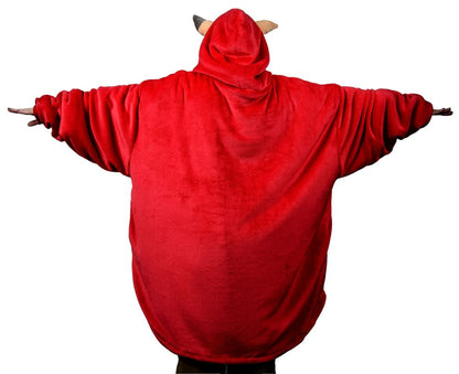 Coperta con cappuccio oversize di Warhammer 40K Squig rossa